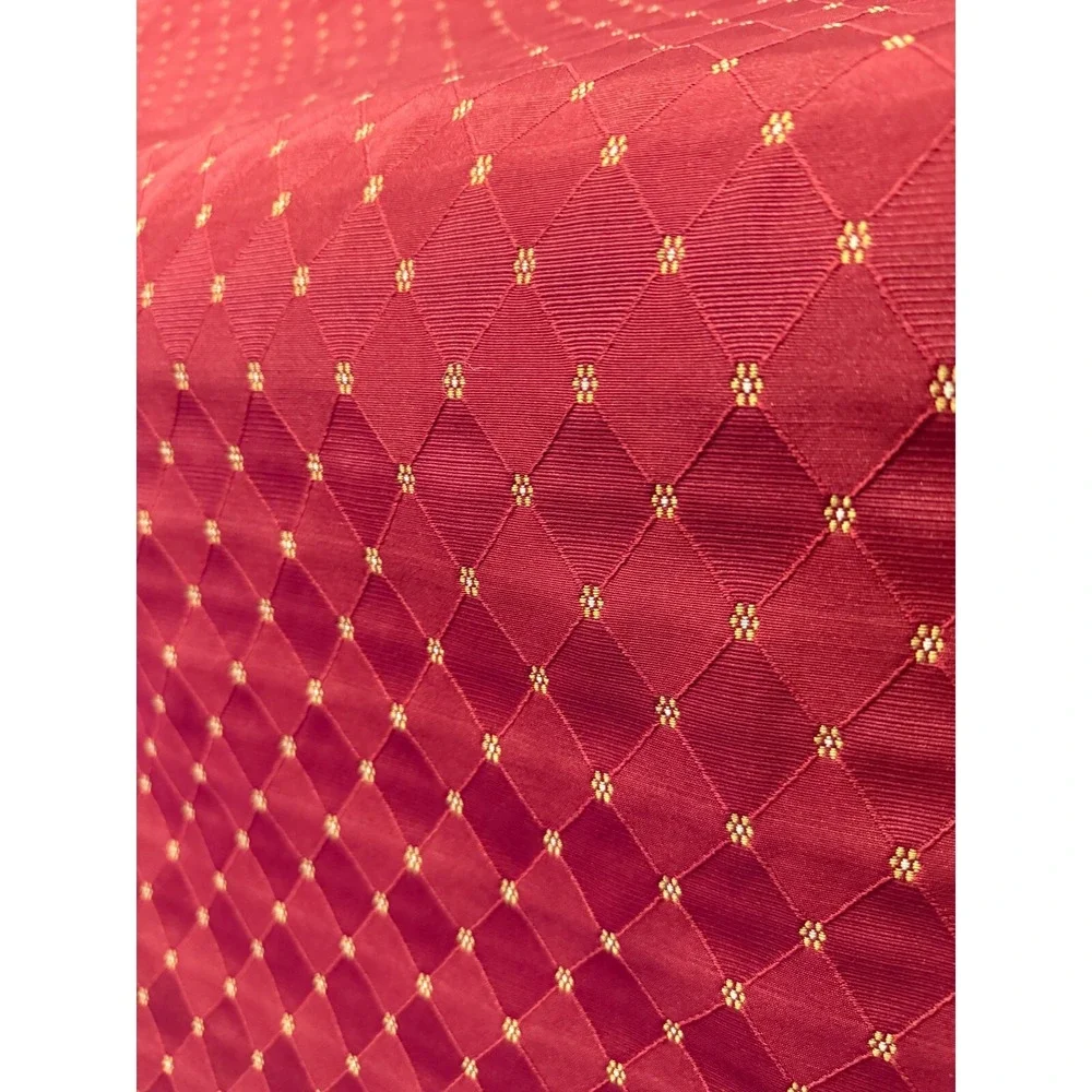 Custom Crimson Red Yellow Flower Curtain Panel Set (2) 82